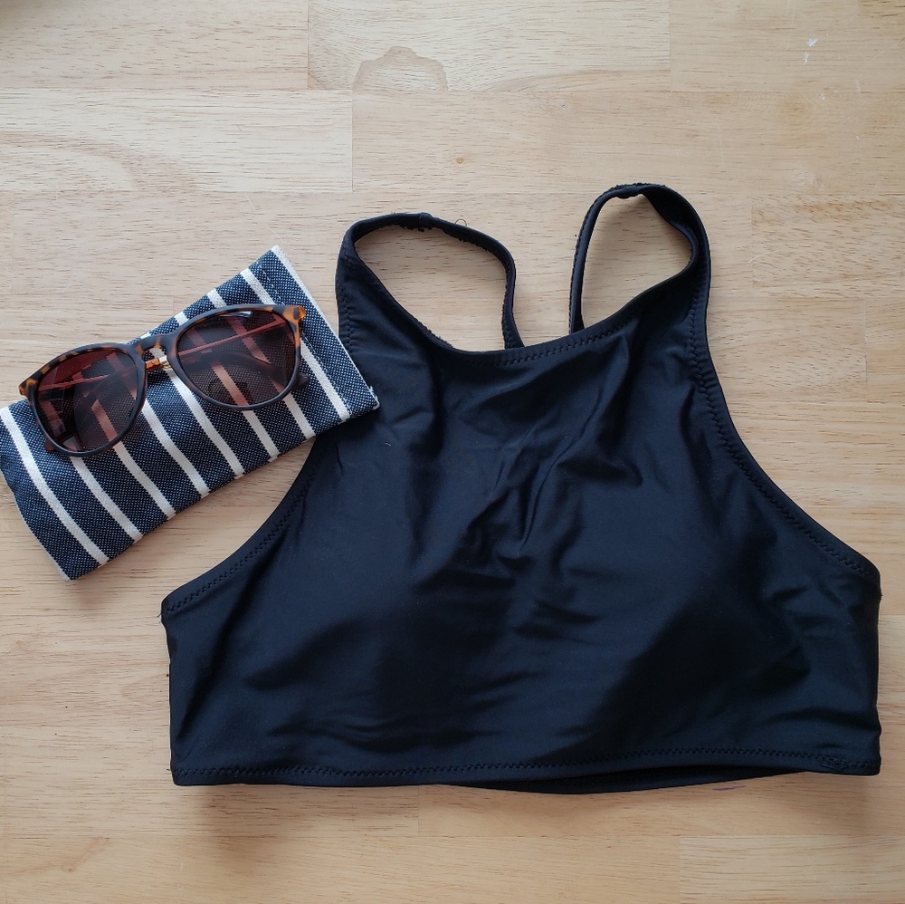 Cupshe Black Dream Walker Tank Bikini Top